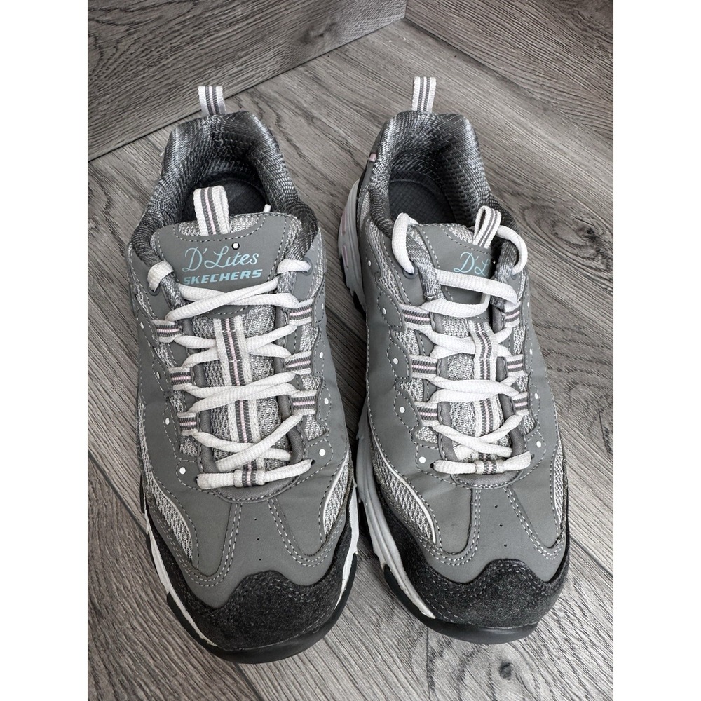 Skechers D'Lites 11947 Gray Athletic Shoes Sneakers Women's Size 8.5 - Picture 9 of 13